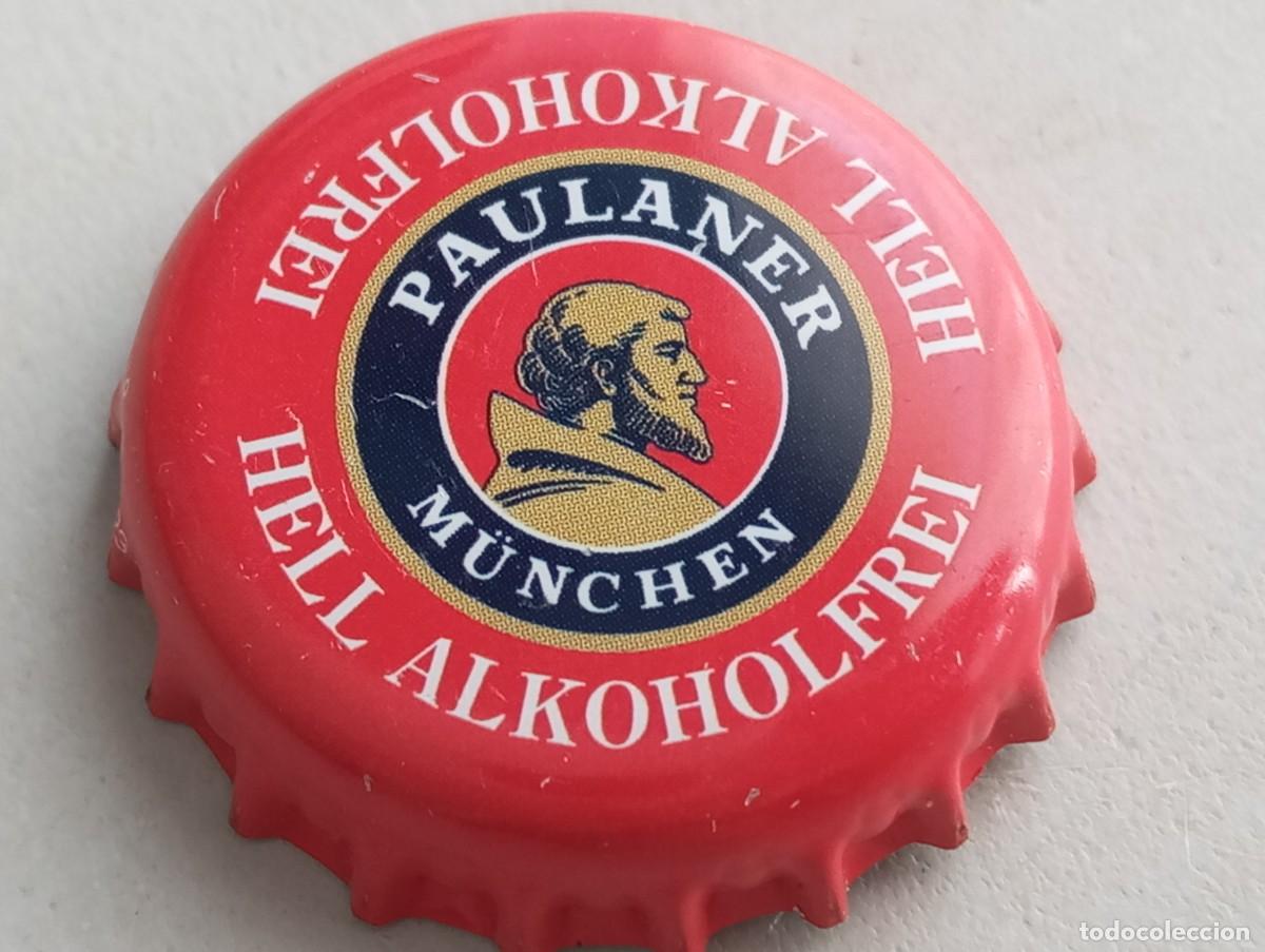 Coleccionismo de cervezas: Chapa tap&oacute;n corona de la cerveza alemana PAULANER M&Uuml;NCHEN HELL ALKOHOLFREI