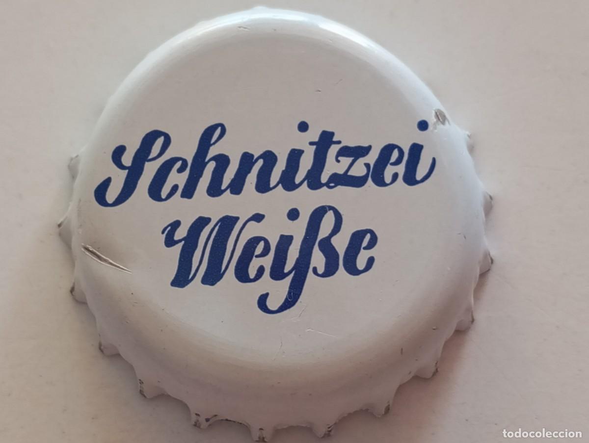 Coleccionismo de cervezas: Chapa tap&oacute;n corona de la cerveza alemana SCHNITZEI WEISSE