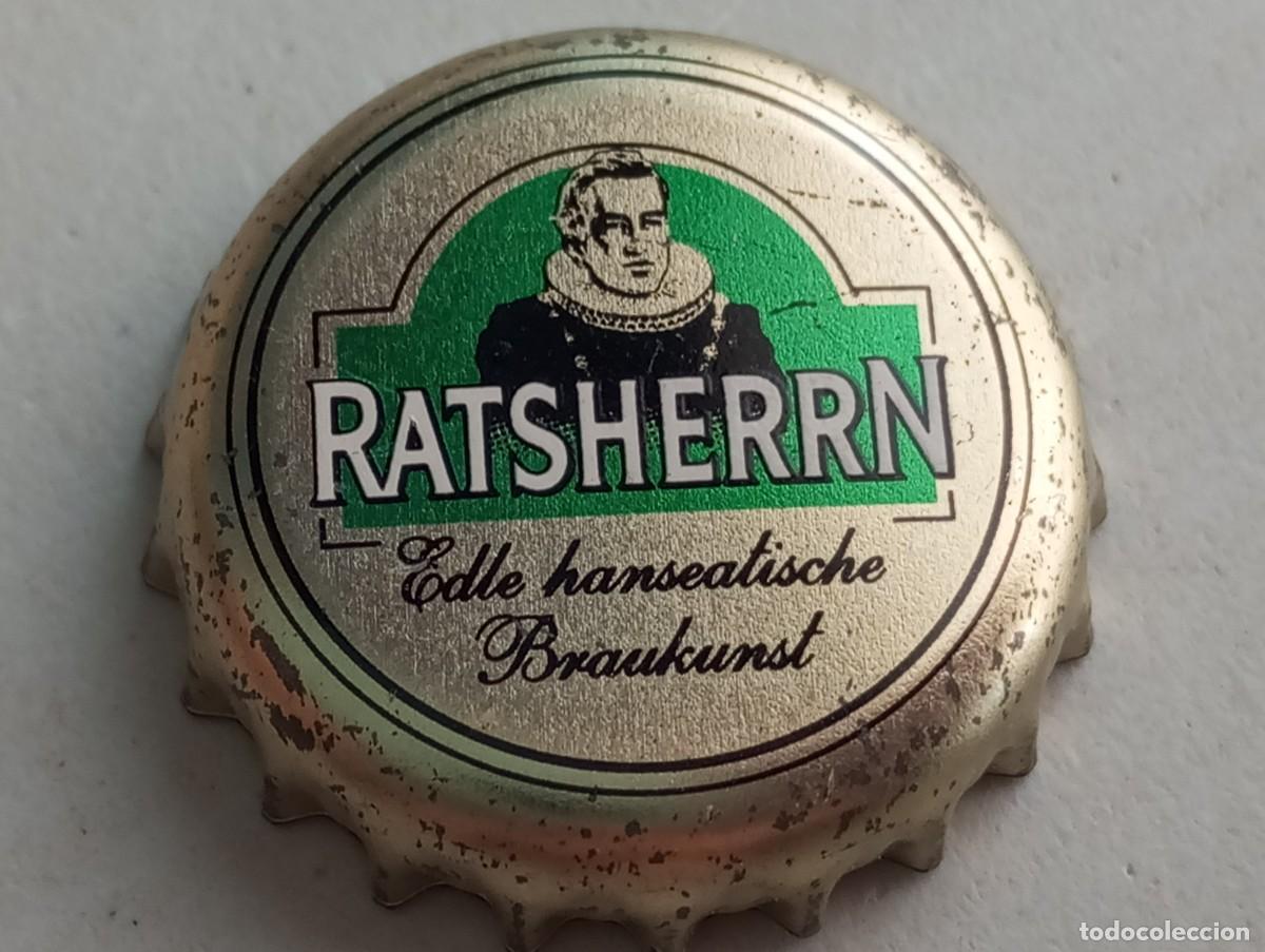 Coleccionismo de cervezas: Chapa tap&oacute;n corona de la cerveza alemana RATSHERRN EDLE HANSEATISCHE BRAUKUNST
