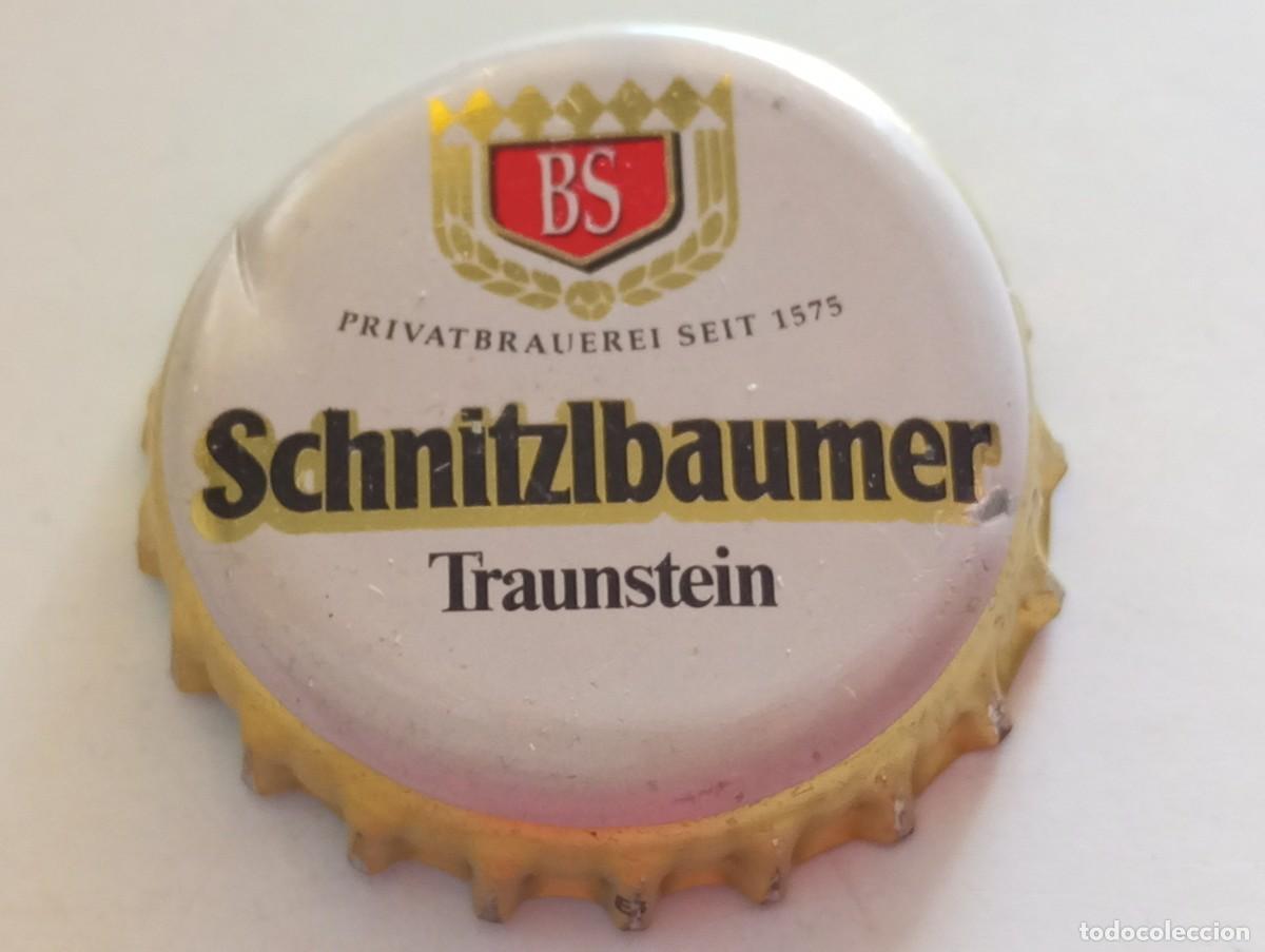 Coleccionismo de cervezas: Chapa tap&oacute;n corona de la cerveza alemana SCHNITZLBAUMER PRIVATBRAUEREI SEIT 1575 - TRAUNSTEIN