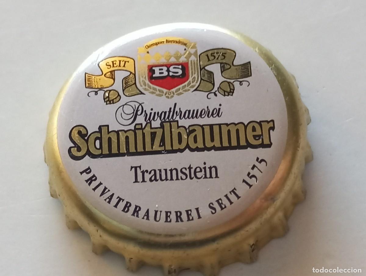 Coleccionismo de cervezas: Chapa tap&oacute;n corona de la cerveza alemana SCHNITZLBAUMER PRIVATBRAUEREI SEIT 1575 - TRAUNSTEIN