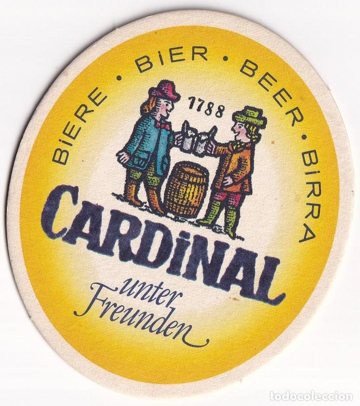 Coleccionismo de cervezas: Posavasos de cerveza alemana - Cardinal - Unter Freunden Entre amigos - Biere - Bier - Beer - Birra