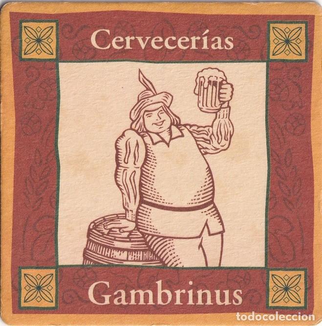 Coleccionismo de cervezas: Posavasos antiguo - Cervecer&iacute;as Gambrinus