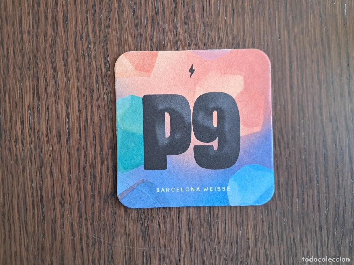 Coleccionismo de cervezas: posavasos de cerveza artesana, garage beer P9, Barcelona.