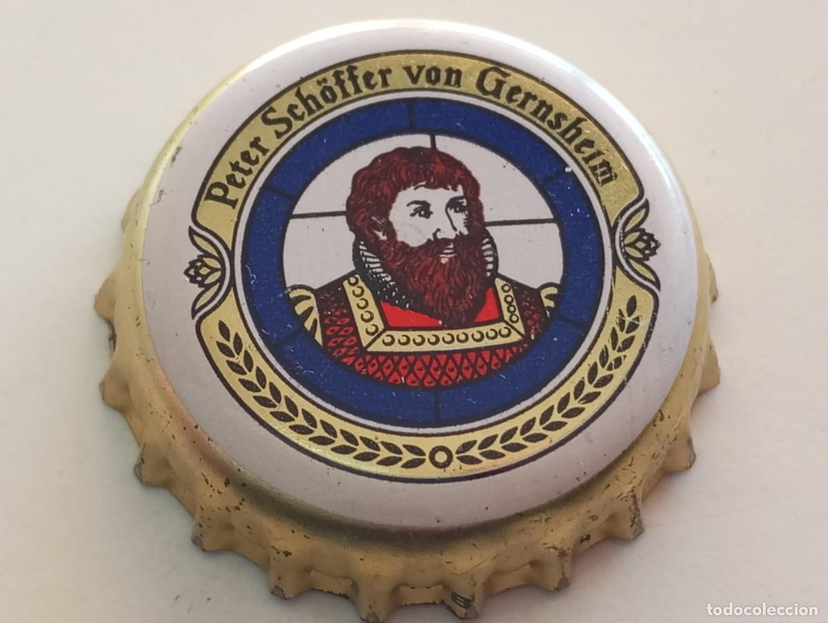 Coleccionismo de cervezas: Chapa tap&oacute;n corona de la cerveza alemana PETER SCH&Ouml;FFER VON GERNSHEIM