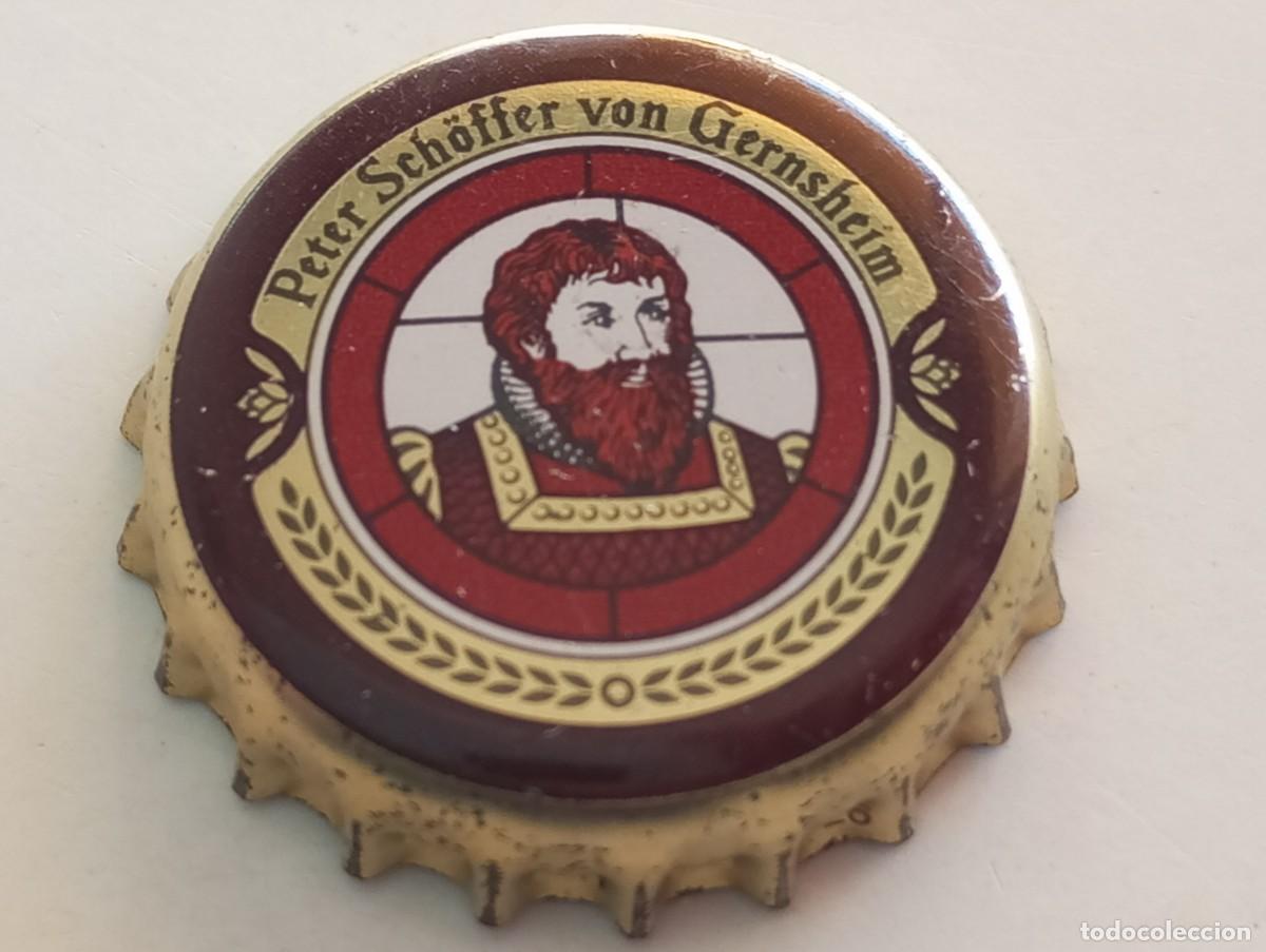 Coleccionismo de cervezas: Chapa tap&oacute;n corona de la cerveza alemana PETER SCH&Ouml;FFER VON GERNSHEIM