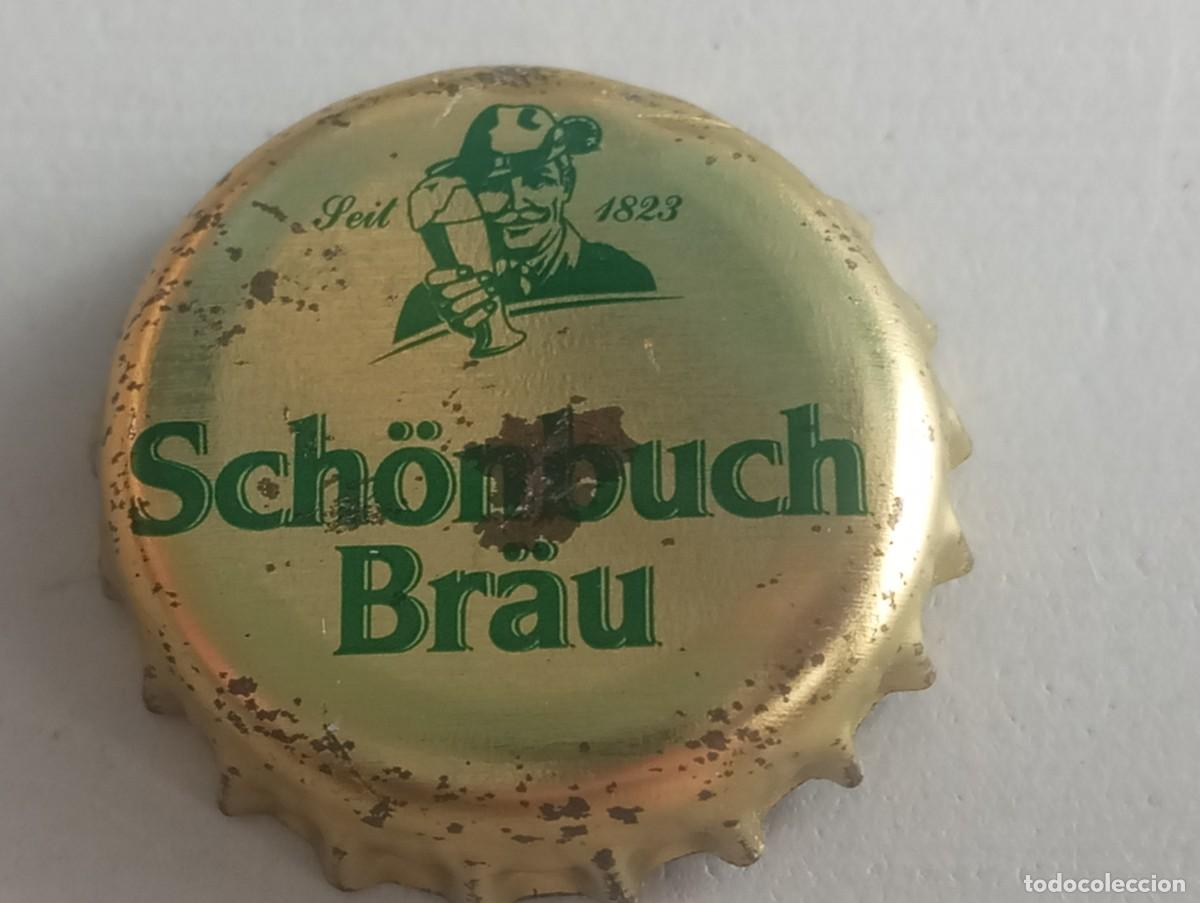 Coleccionismo de cervezas: Chapa tap&oacute;n corona de la cerveza alemana SCH&Ouml;NBUCH BR&Auml;U SEIT 1823