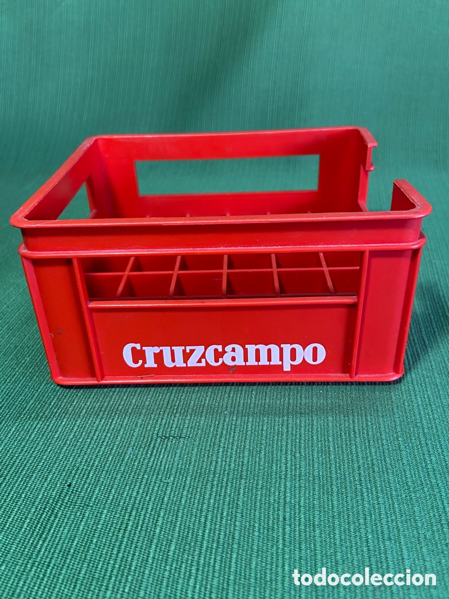 Coleccionismo de cervezas: Peque&ntilde;a caja o cajita de notas, post-it, portanotas imitando caja de botellas de cervezas Cruzcampo.