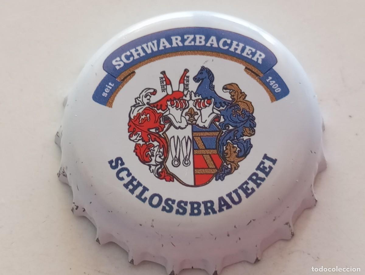 Coleccionismo de cervezas: Chapa tap&oacute;n corona de la cerveza alemana SCHWARZBACHER SCHLOSSBRAUEREI