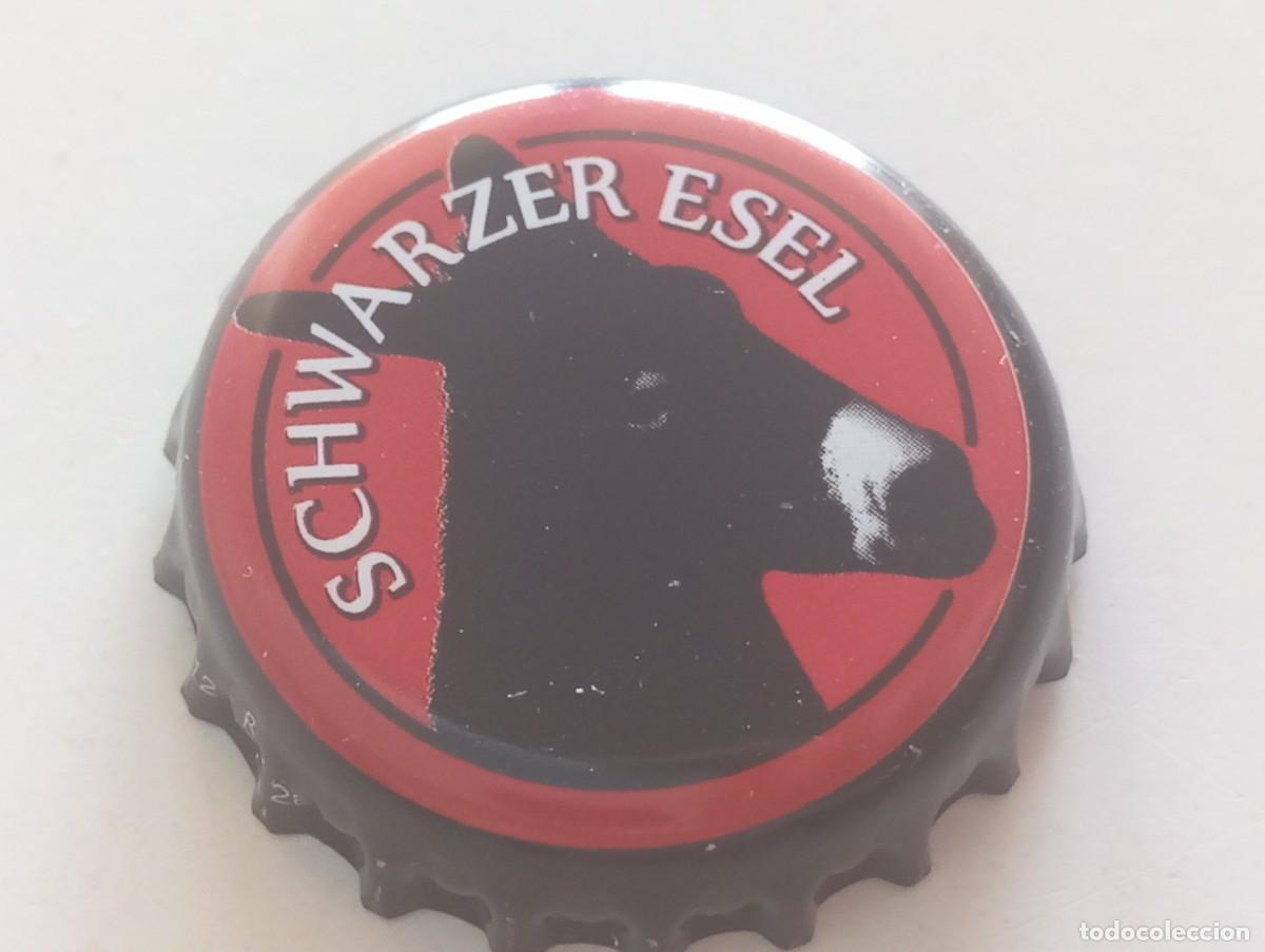 Coleccionismo de cervezas: Chapa tap&oacute;n corona de la cerveza alemana SCHWARZER ESEL