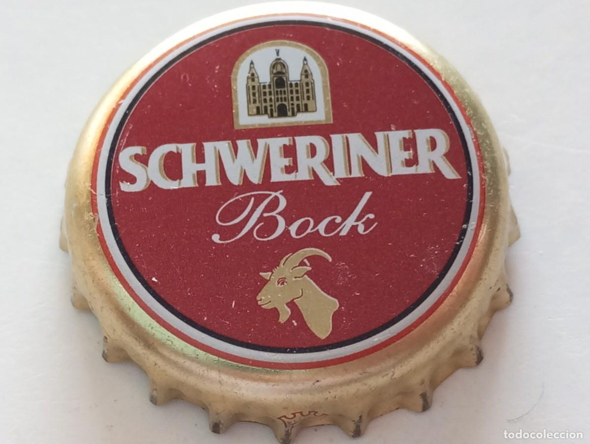 Coleccionismo de cervezas: Chapa tap&oacute;n corona de la cerveza alemana SCHWERINER BOCK