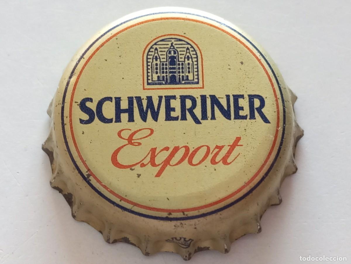 Coleccionismo de cervezas: Chapa tap&oacute;n corona de la cerveza alemana SCHWERINER EXPORT