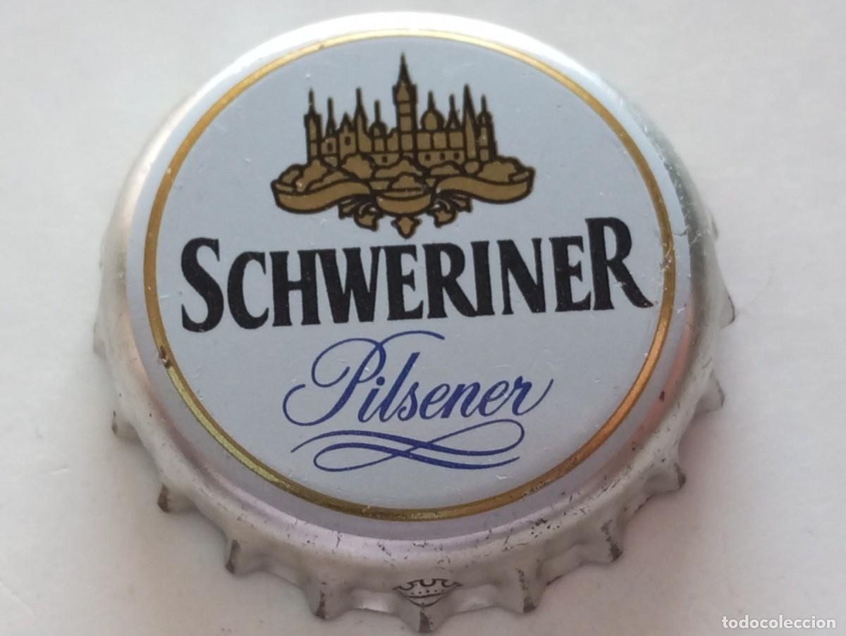 Coleccionismo de cervezas: Chapa tap&oacute;n corona de la cerveza alemana SCHWERINER PILSENER