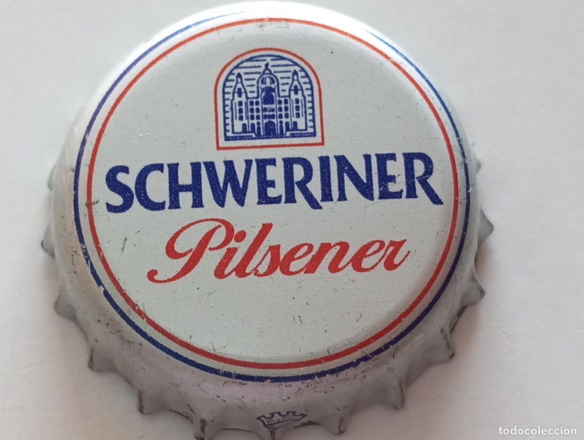 Coleccionismo de cervezas: Chapa tap&oacute;n corona de la cerveza alemana SCHWERINER PILSENER