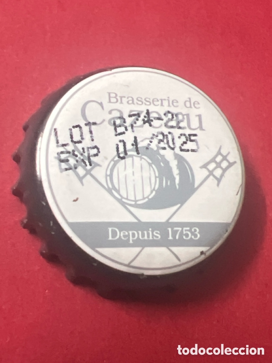 Coleccionismo de cervezas: T4/X61/D6. CHAPA CERVEZA - B&Eacute;LGICA - Brasserie de Cazeau Depuis 1753