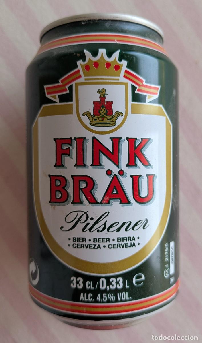 Coleccionismo de cervezas: Lata cerveza vacia Fink Br&auml;u de Lidl