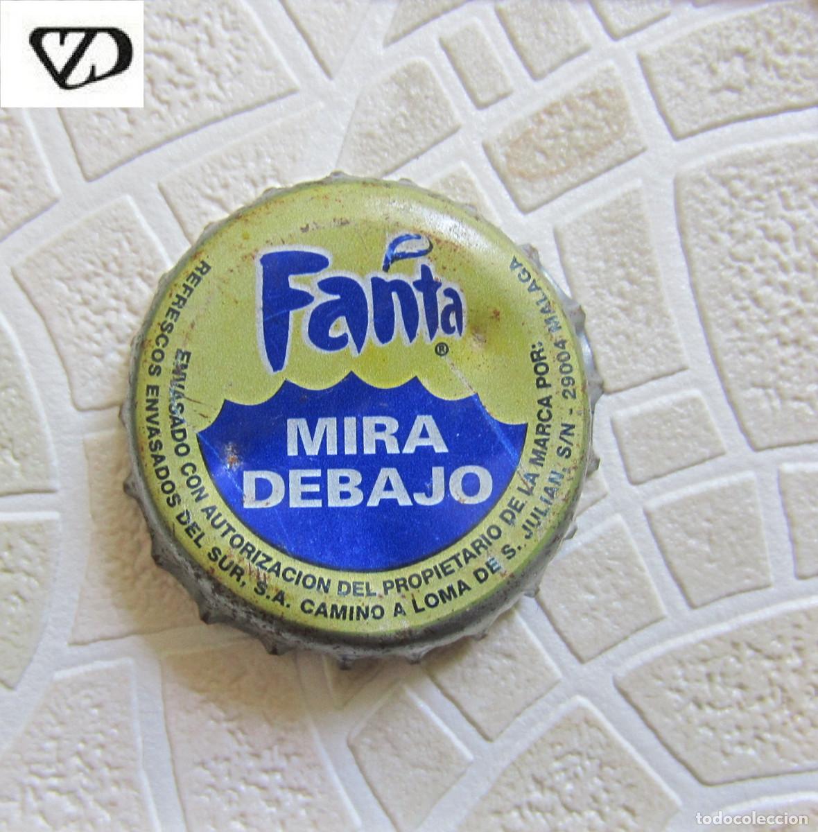 Coleccionismo de cervezas: CHAPAS TAPON CORONA CHAPA REFRESCO FANTA LIMON MIRA DEBAJO