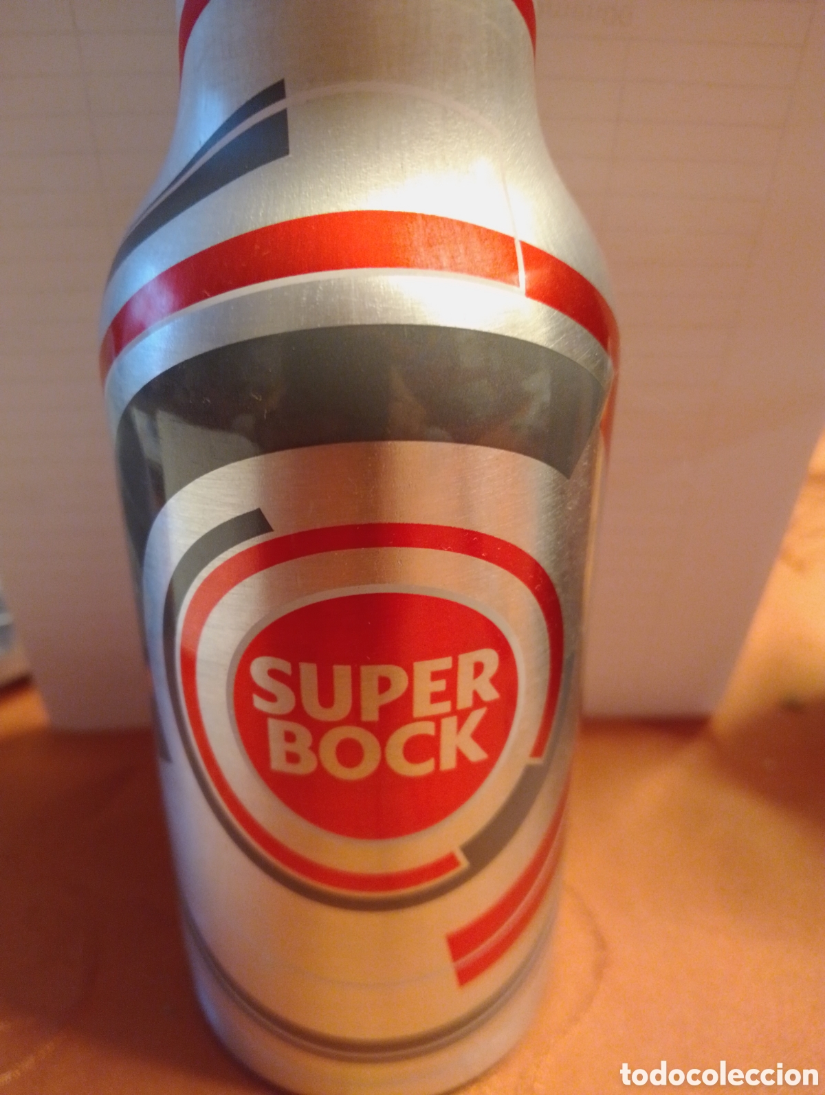 Coleccionismo de cervezas: Botella Cerveza Aluminio Super Bock - Foto 2