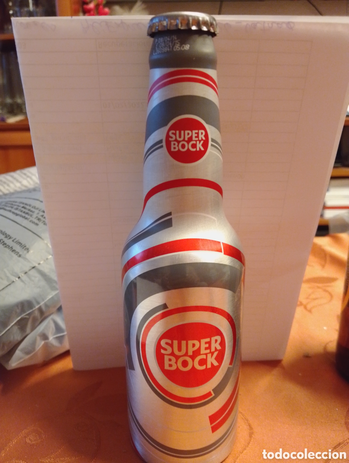 Coleccionismo de cervezas: Botella Cerveza Aluminio Super Bock
