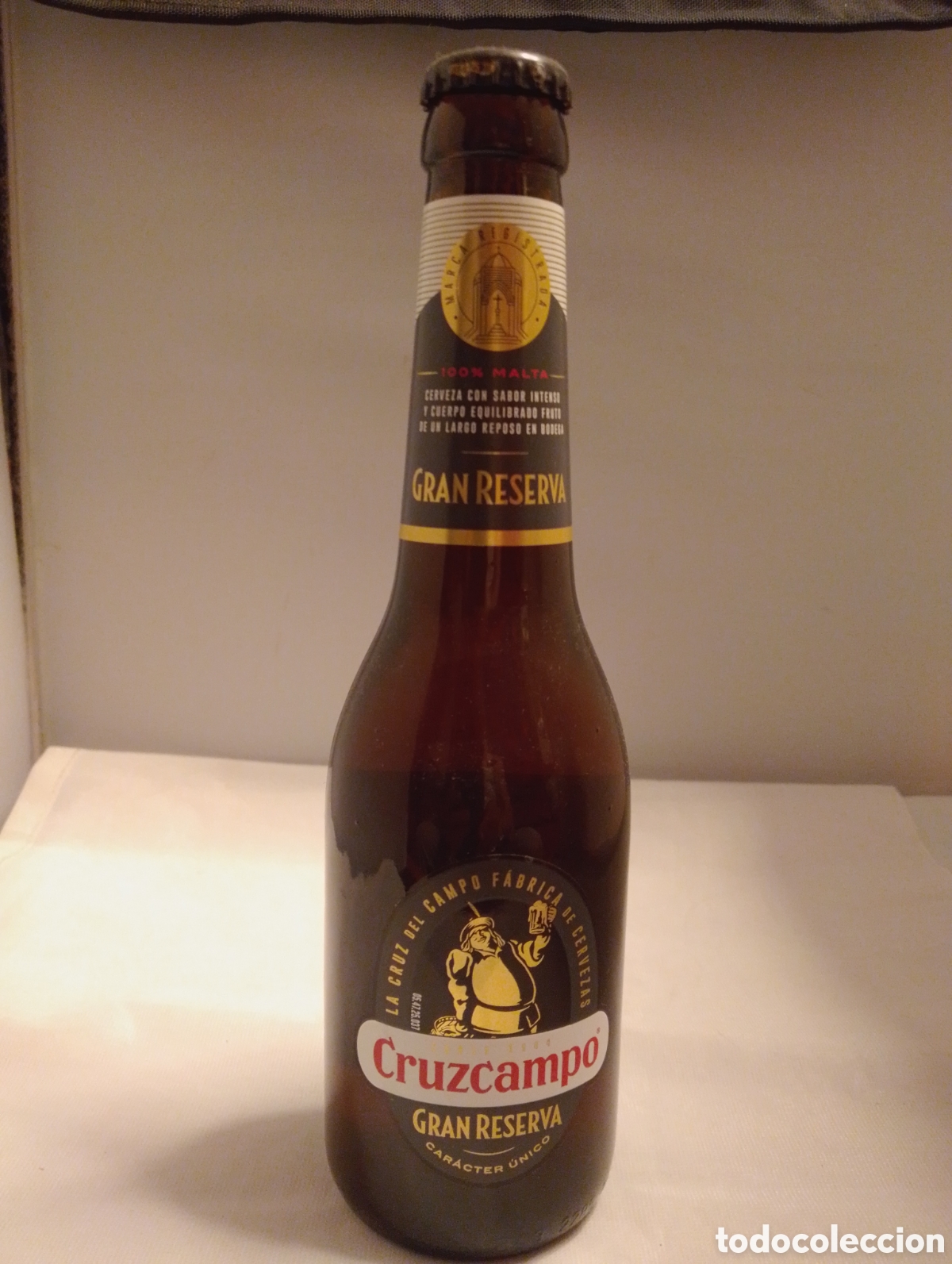 Coleccionismo de cervezas: Botella Cerveza Cruz Campo Gran Reserva