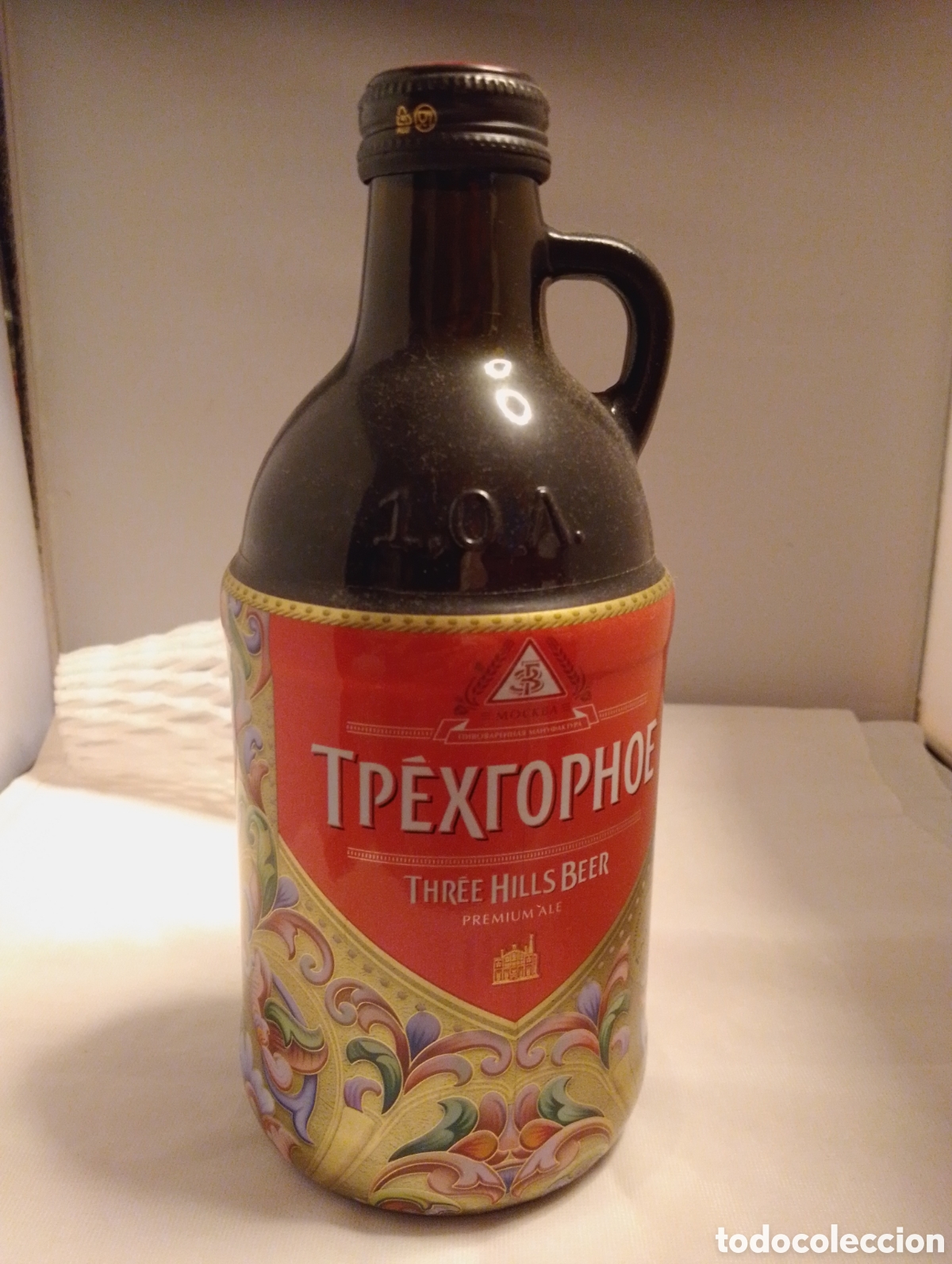 Coleccionismo de cervezas: Botella Cerveza Rusa 1litro ENAMEL