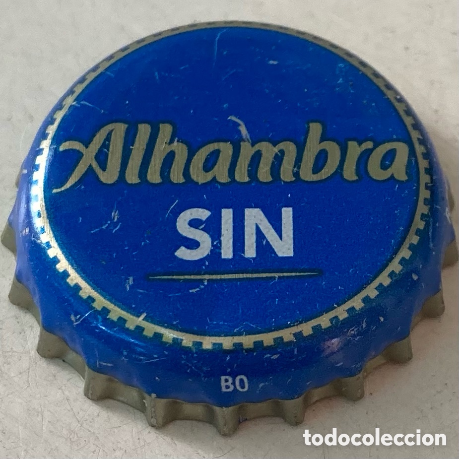 Coleccionismo de cervezas: TAP&Oacute;N CORONA BOTTLE CAP BIERE BEER CHAPA CERVEZA ALHAMBRA(11)FAB. CHAPA: CP--LOTE N. 4128--CARMANJO
