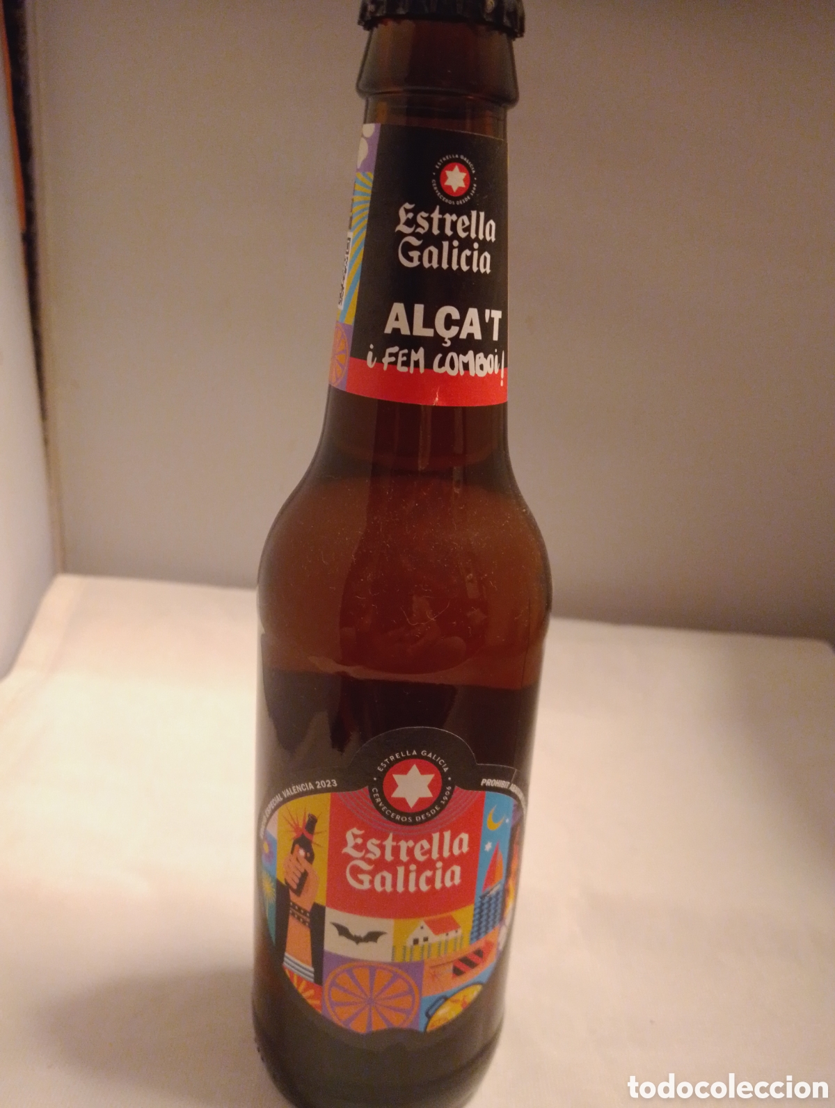 Coleccionismo de cervezas: Cerveza Estrella Galicia Valencia 2023
