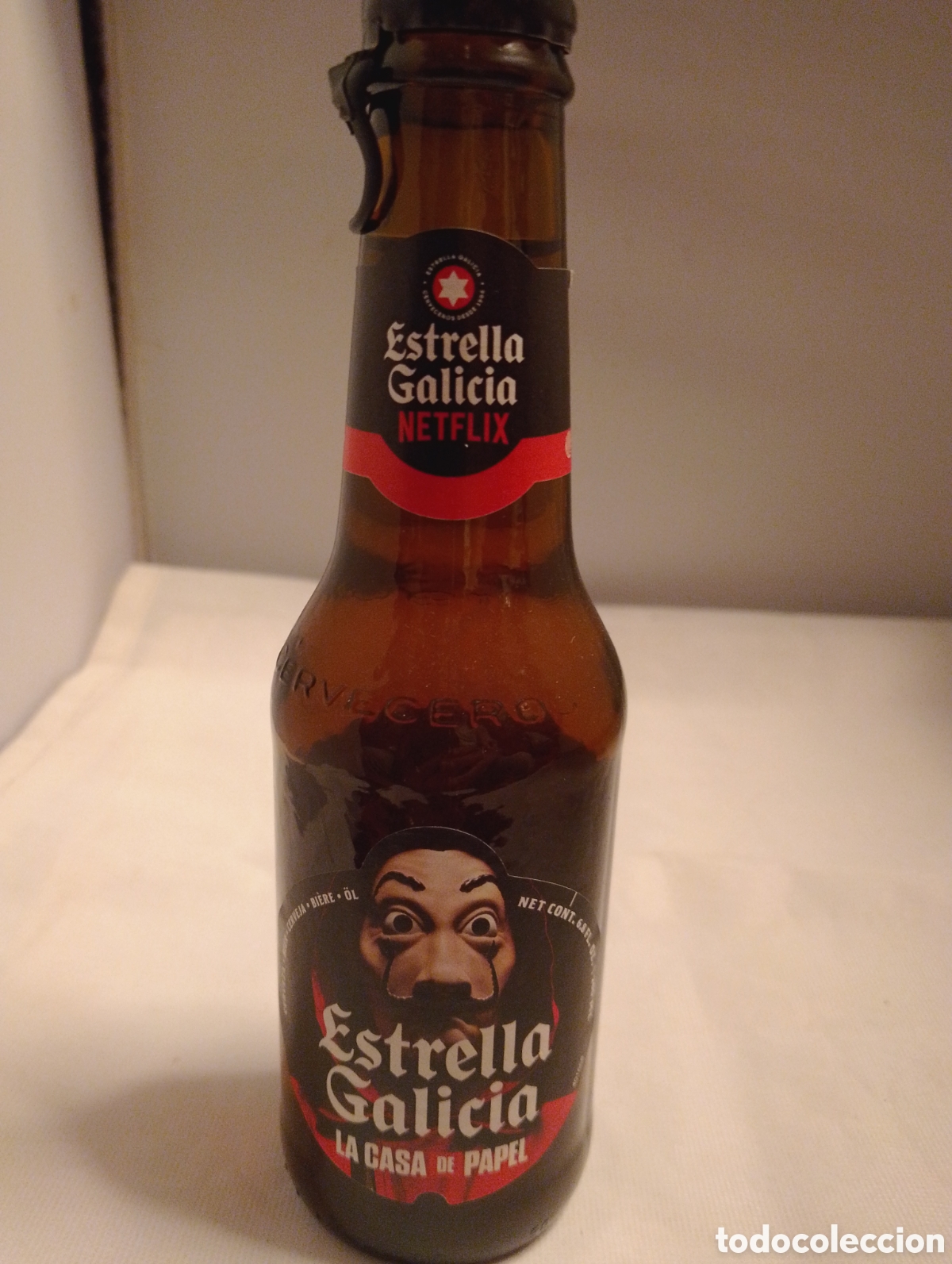 Coleccionismo de cervezas: Botella Cerveza Estrella Galicia, La Casa de Papel