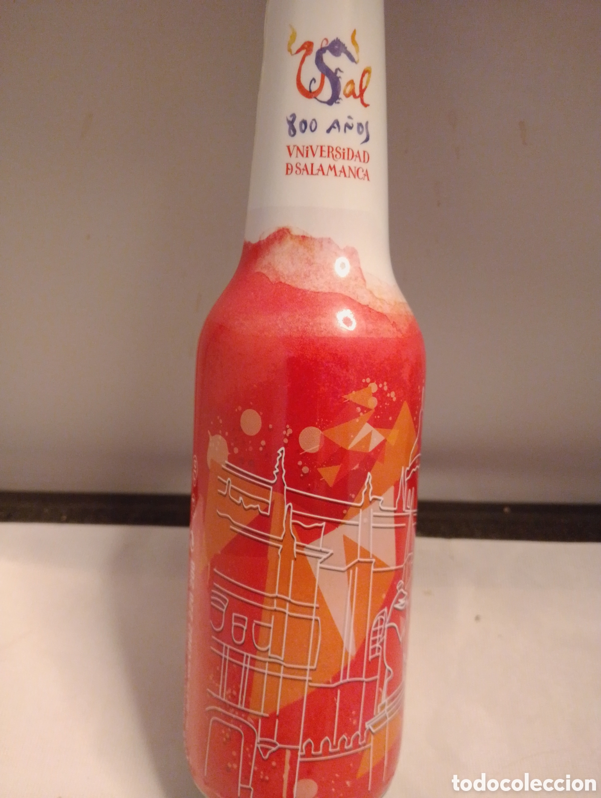 Coleccionismo de cervezas: Botella Mahou 800 a&ntilde;os Universidad Salamanca