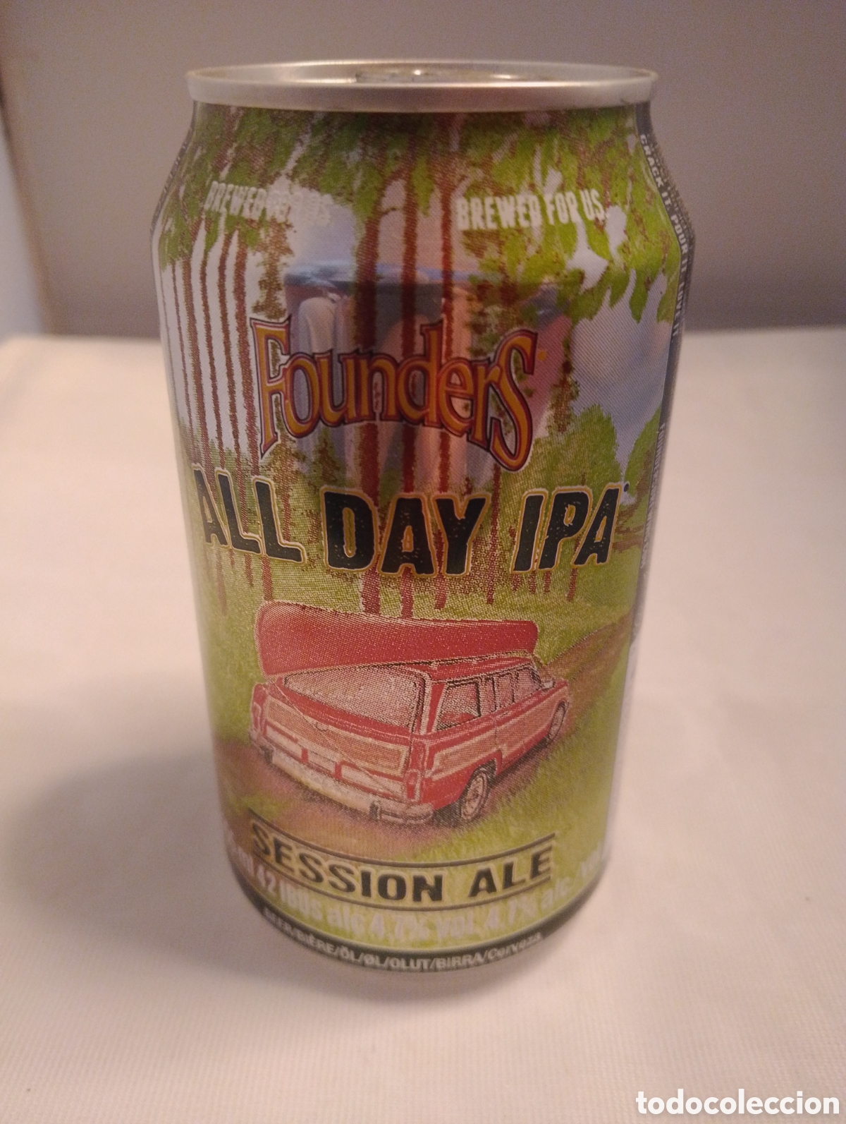 Coleccionismo de cervezas: Lata cerveza llena Founders IPA