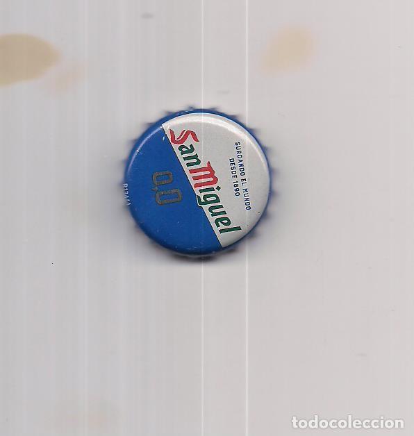 Coleccionismo de cervezas: ! chapa San Miguel 0/0 nuevo modelo fact U