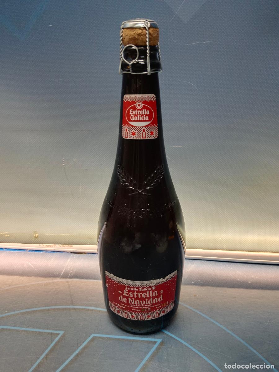Coleccionismo de cervezas: Botella llena estrella Galicia navidad 2023 75cl, buen estado