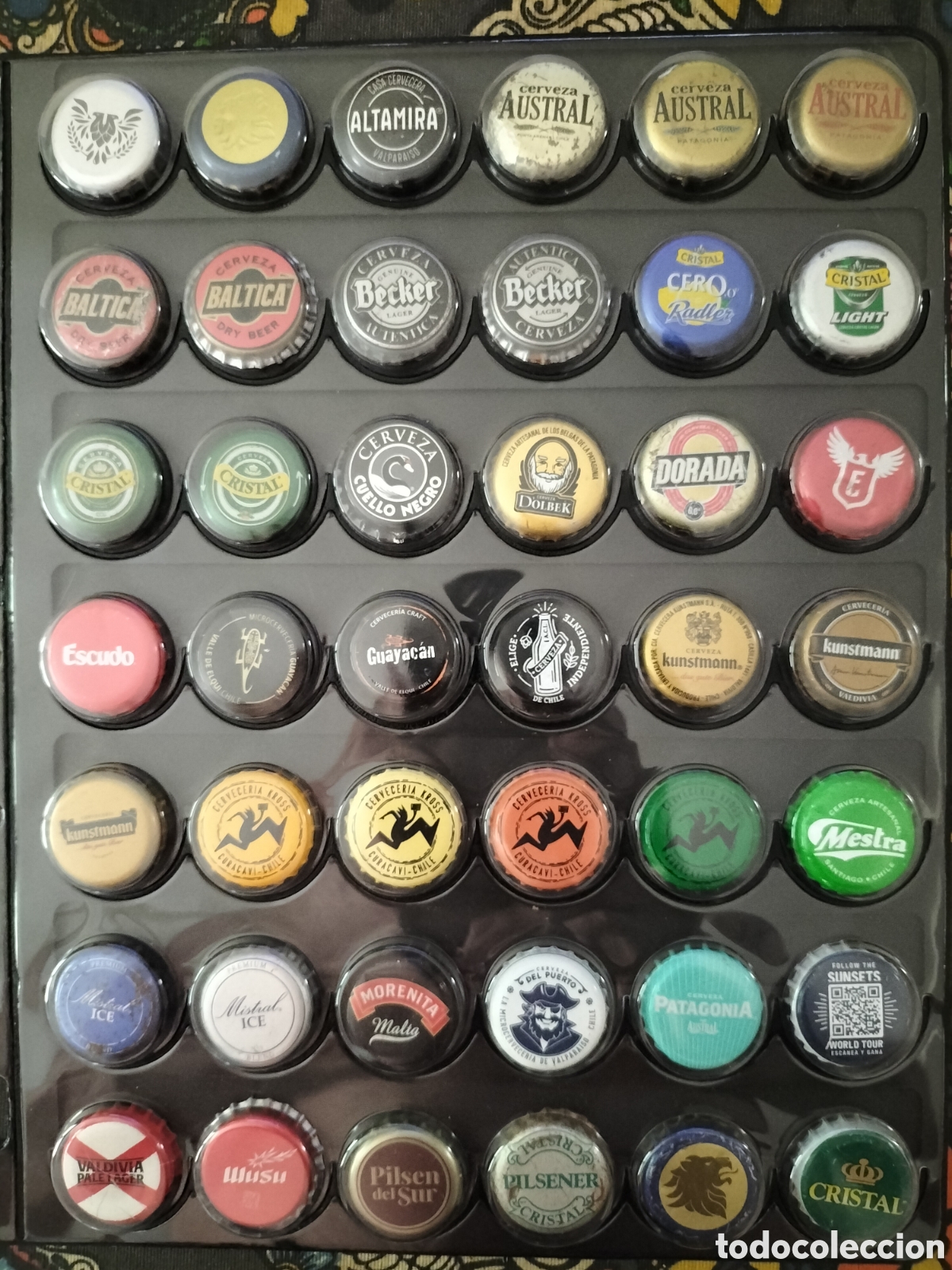 Coleccionismo de cervezas: LOTE/COLECCI&Oacute;N 42 CHAPAS TAPON CORONA - CHILE