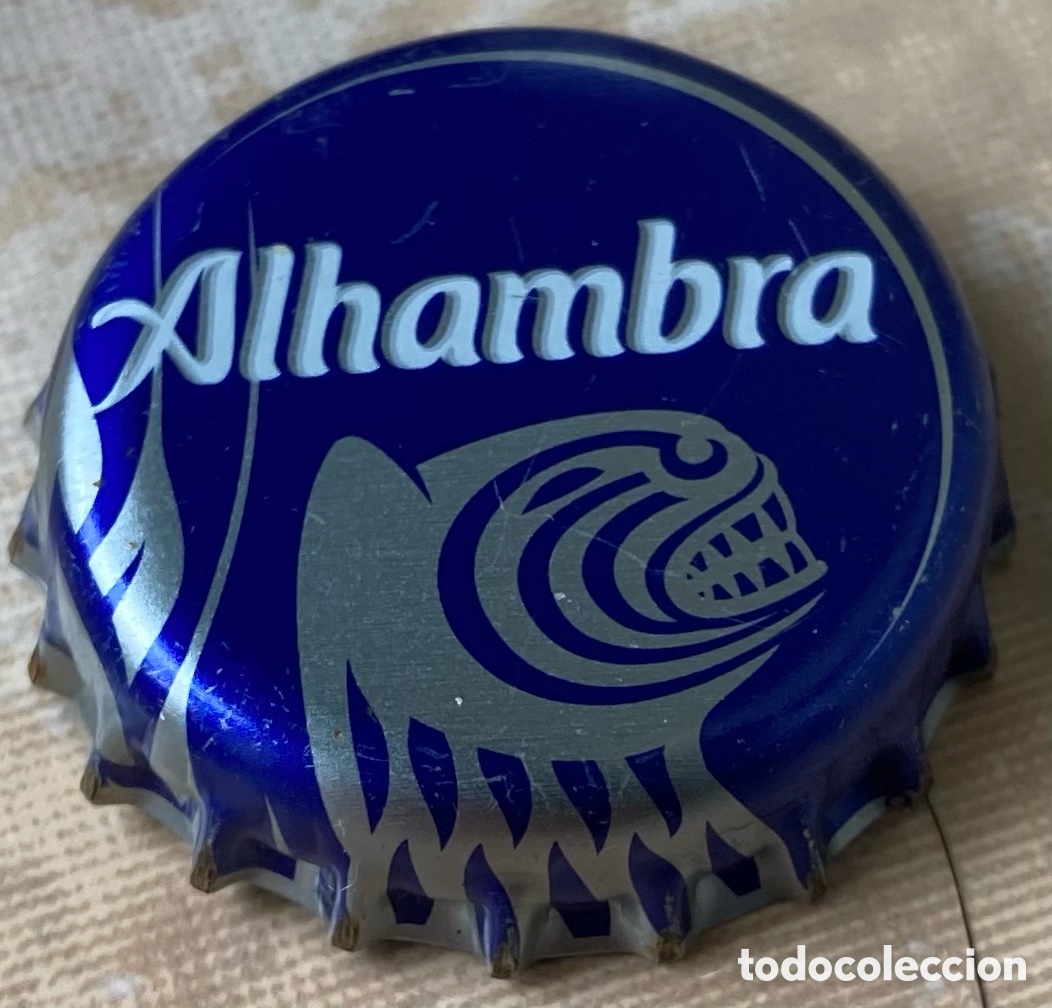 Coleccionismo de cervezas: CHAPA BOTTLE CAP TAP&Oacute;N CORONA BEER CERVEZA BIERE ALHAMBRA (18). FAB. CHAPA:U--LOTE N. 4131--CARMANJO