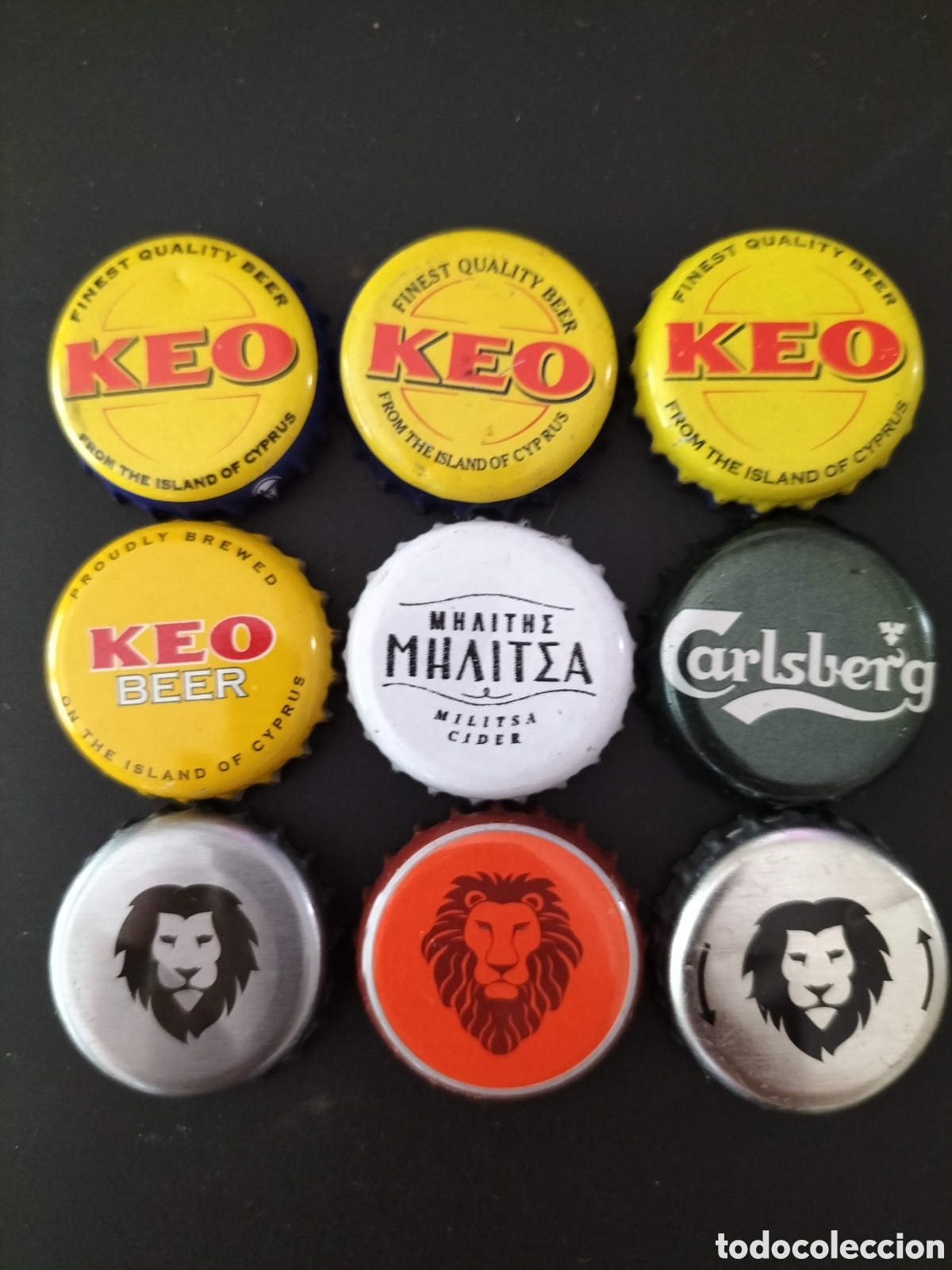 Coleccionismo de cervezas: LOTE 9 CHAPAS TAPON CORONA CERVEZA - CHIPRE