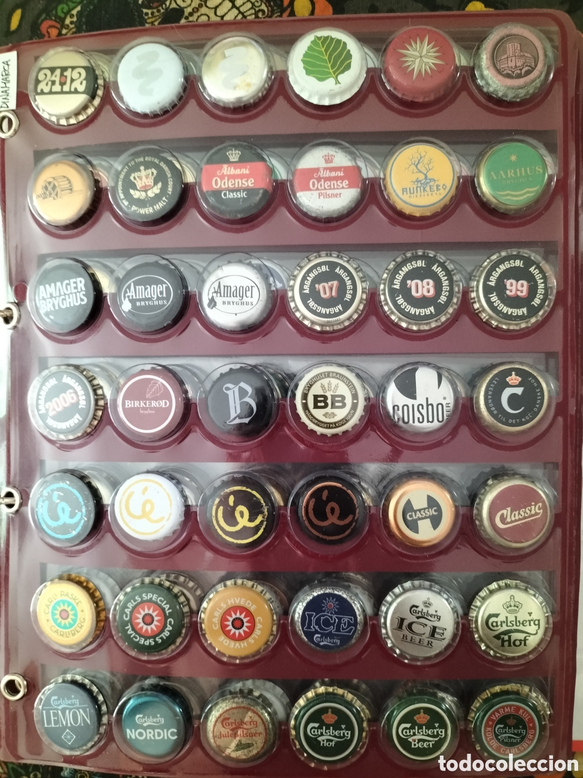 Coleccionismo de cervezas: LOTE/COLECCI&Oacute;N 163 CHAPAS TAPON CORONA CERVEZA - DINAMARCA
