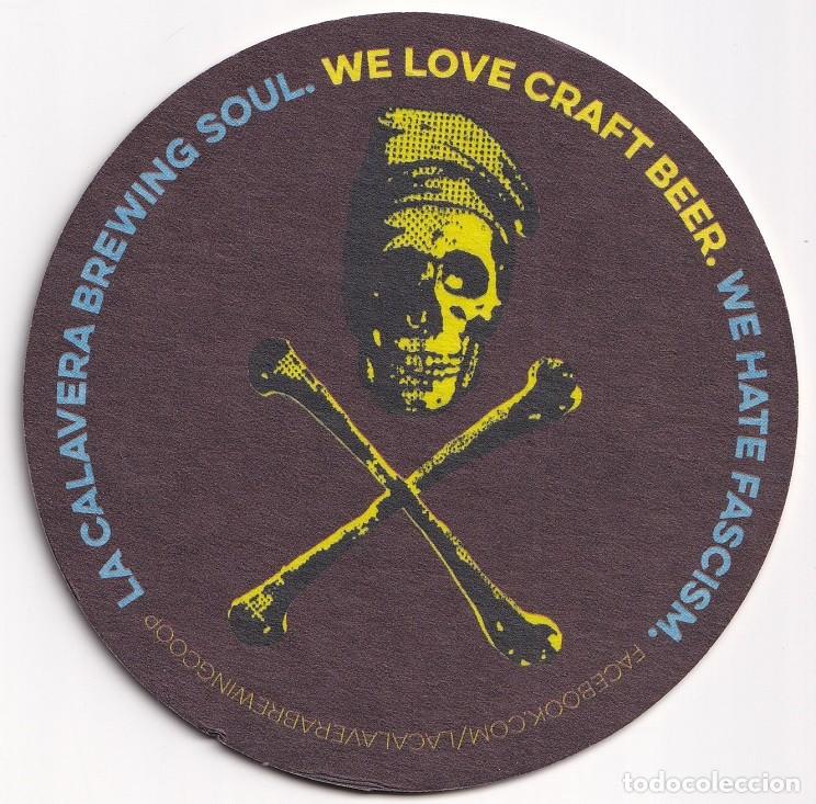 Coleccionismo de cervezas: Antiguo posavasos - La calavera brewing soul - We love craft beer - We hate fascism