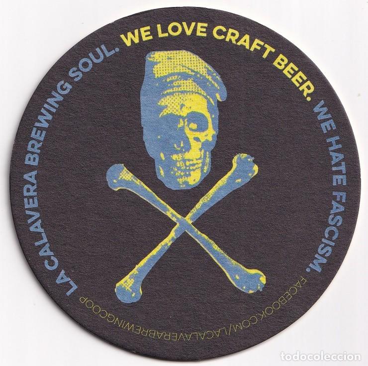 Coleccionismo de cervezas: Antiguo posavasos - La calavera brewing soul - We love craft beer - We hate fascism