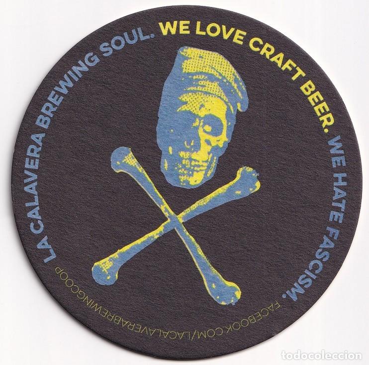 Coleccionismo de cervezas: Antiguo posavasos - La calavera brewing soul - We love craft beer - We hate fascism
