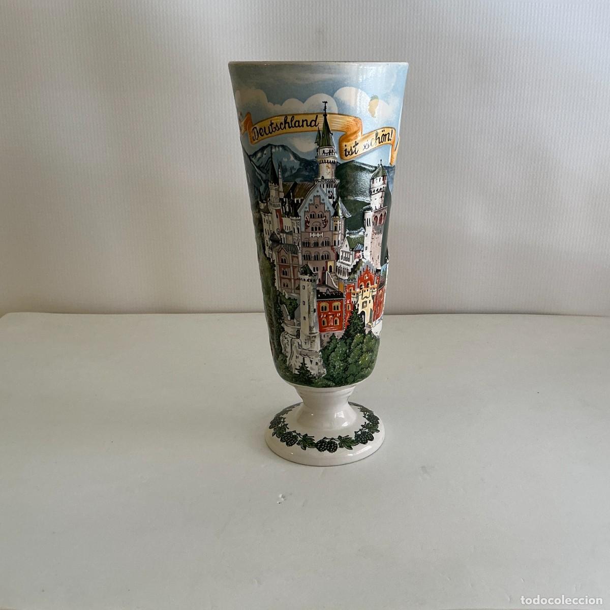 Coleccionismo de cervezas: Copa alemana vintage Neuschwanstein Edition K&ouml;ssinger 1989 porcelana 0,5L