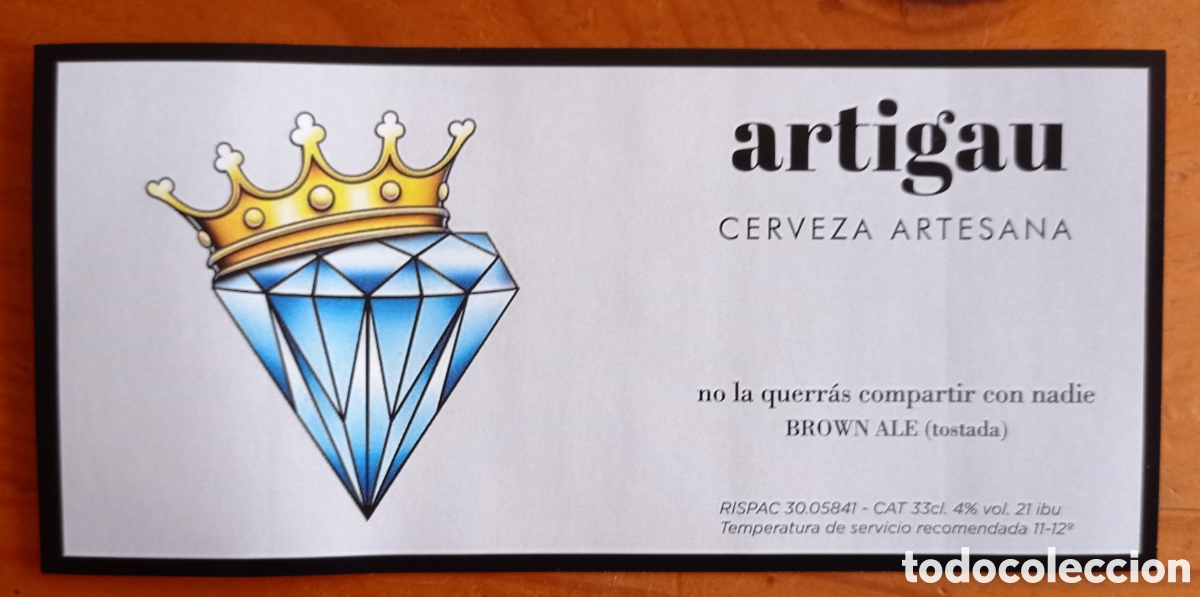 Coleccionismo de cervezas: CERVEZA ARTIGAU ETIQUETA