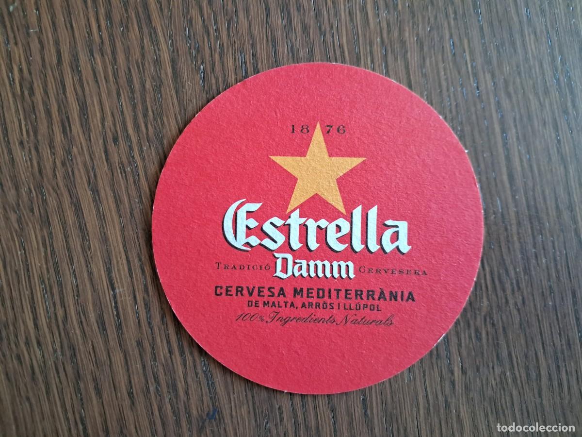 Coleccionismo de cervezas: posavasos de cerveza, estrella damm, cervesa mediterr&agrave;nia, en catal&aacute;n.