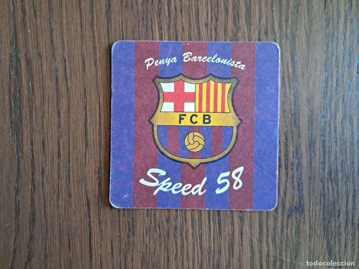 Coleccionismo de cervezas: posavasos de publicidad, bar speed 58, penya barcelonista, futbol escudo Bar&ccedil;a.
