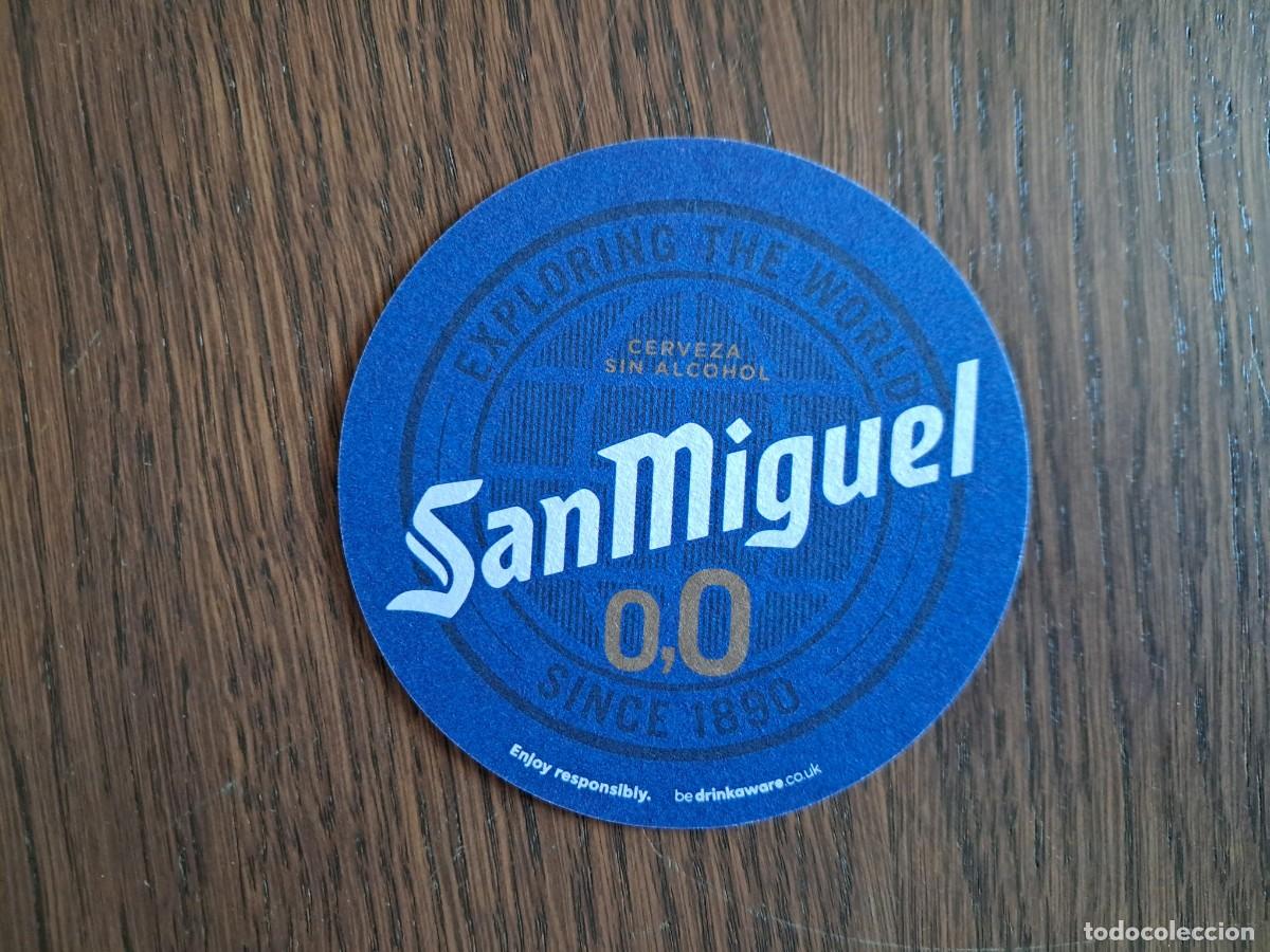 Coleccionismo de cervezas: posavasos de cerveza, San Miguel, sin alcohol 0,0.
