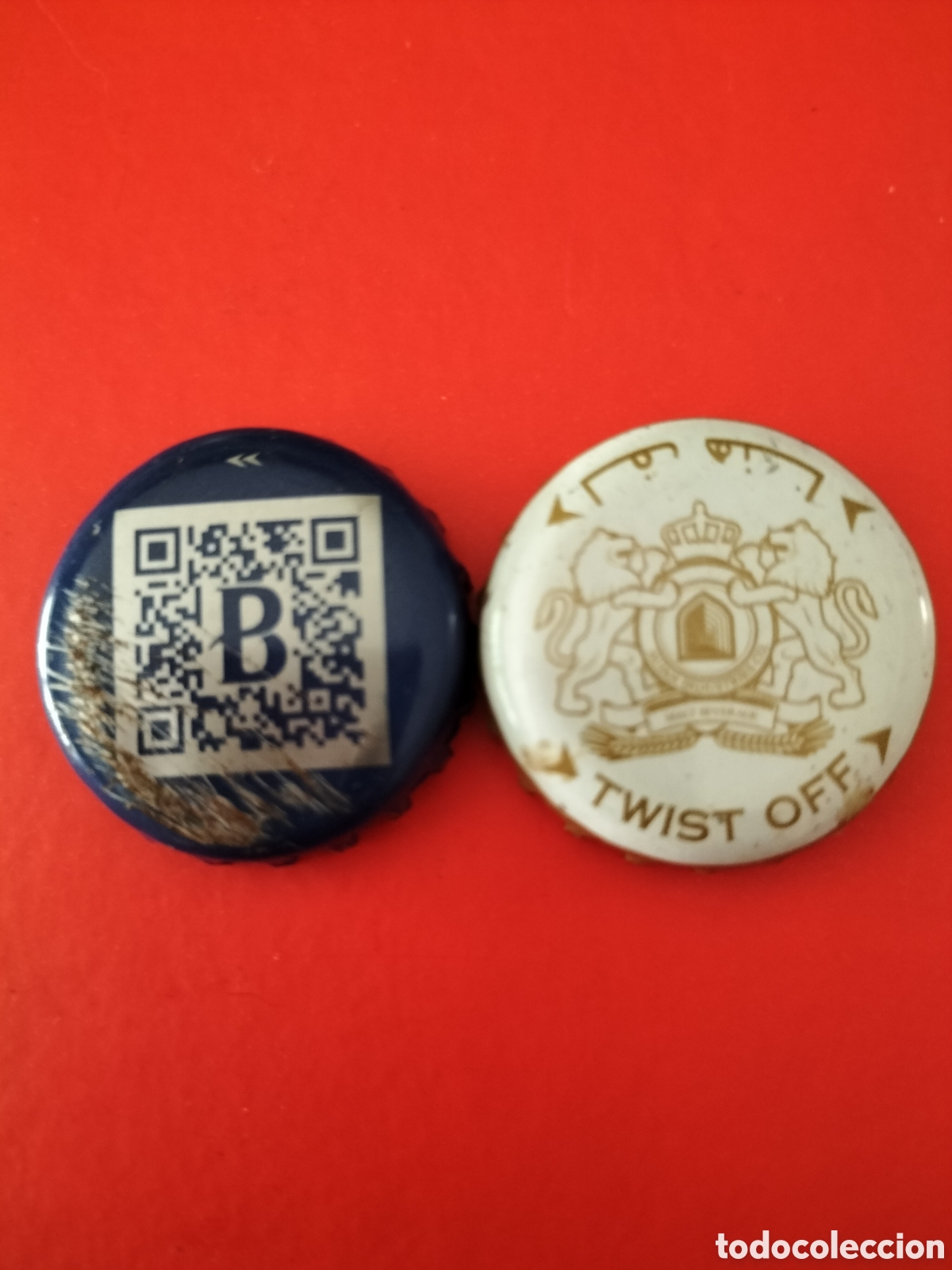 Coleccionismo de cervezas: LOTE 2 CHAPAS TAPON CORONA - BEBIDA DE MALTA - EMIRATOS &Aacute;RABES UNIDOS