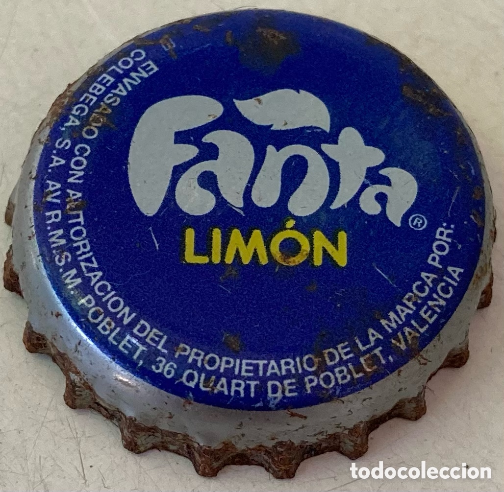 Coleccionismo de cervezas: CHAPA BOTTLE CAP REFRESCO TAP&Oacute;N CORONA SODA CAPSULE FANTA LIM&Oacute;N.VALENCIA --LOTE N. 3676--CARMANJO