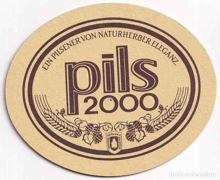 Coleccionismo de cervezas: Antiguo posavasos - Pils 2000 - Ein pilsener von naturherber eleganz