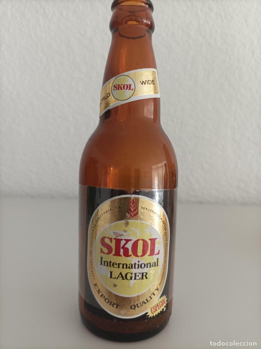 Coleccionismo de cervezas: Botella cerveza skol-ojo leer-