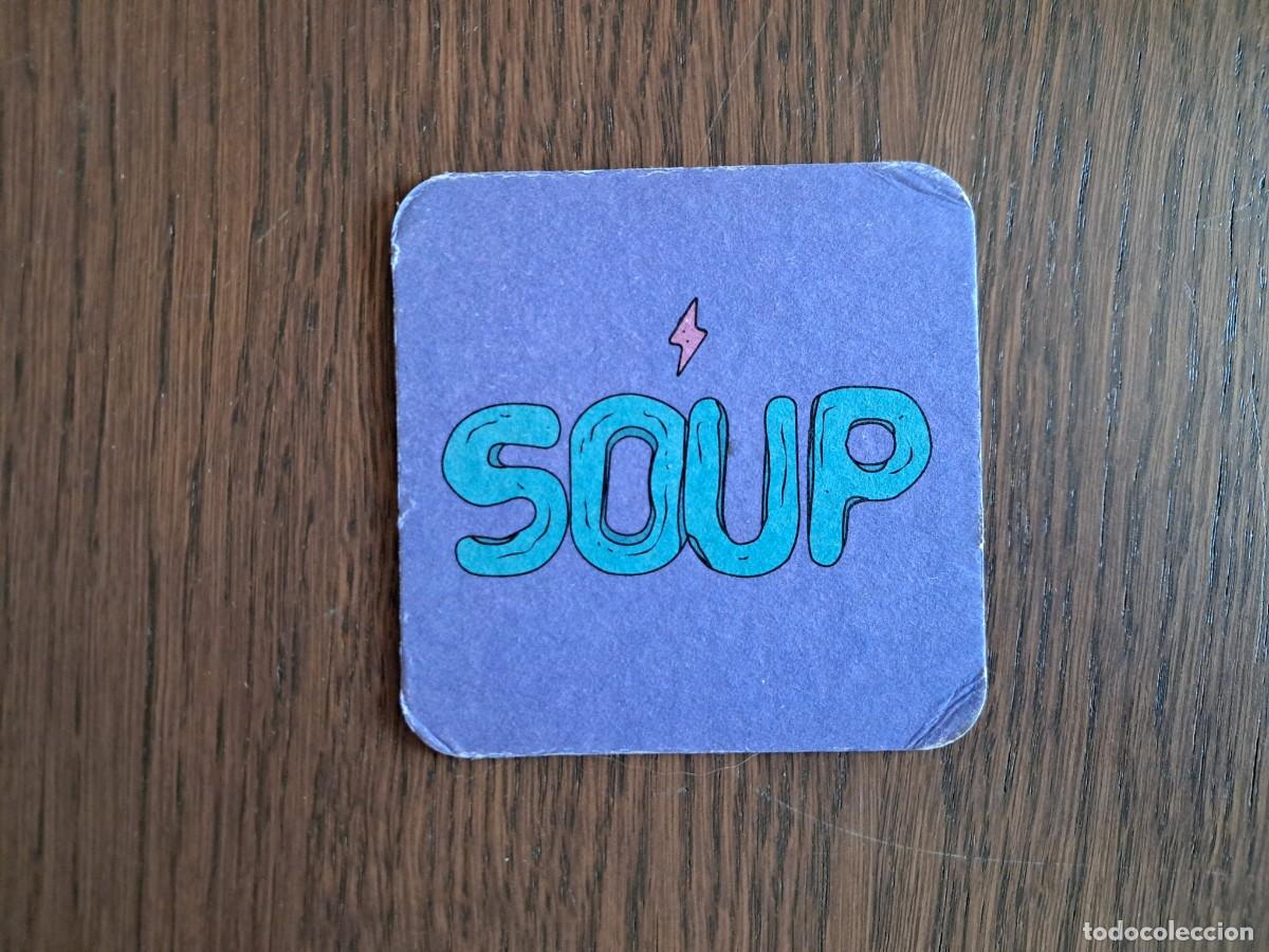 Coleccionismo de cervezas: POSAVASOS CERVEZA SOUP DE GARAGE BEER CO. , BARCELONA.