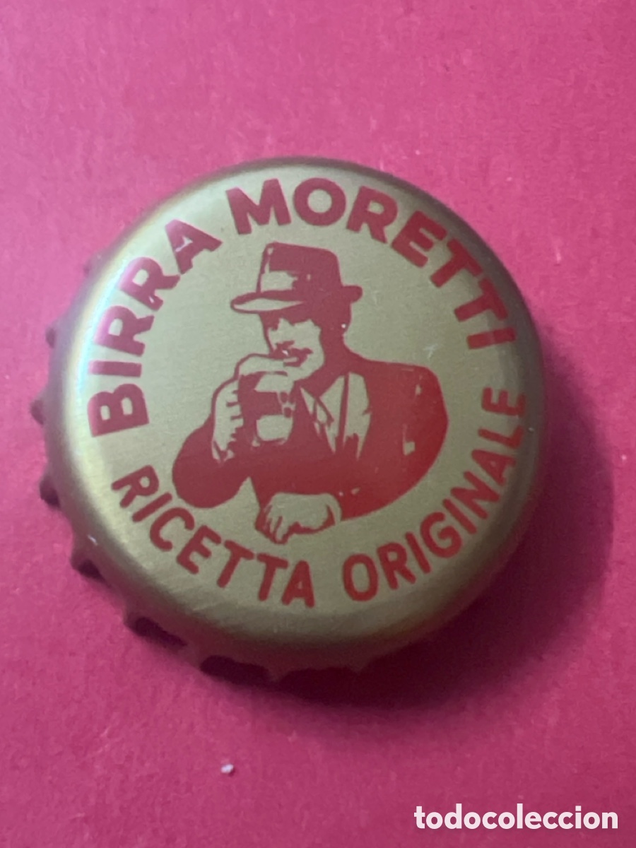 Coleccionismo de cervezas: T4/X79/D6. chapa tap&oacute;n corona de cerveza italiana, Birra Moretti.